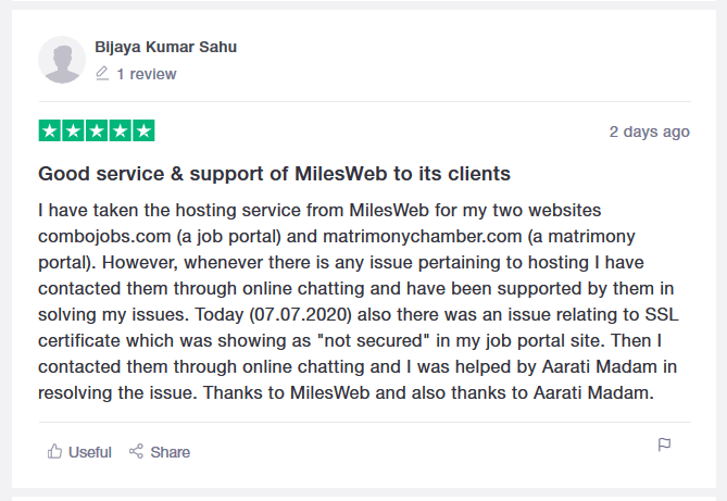 MilesWeb-Review